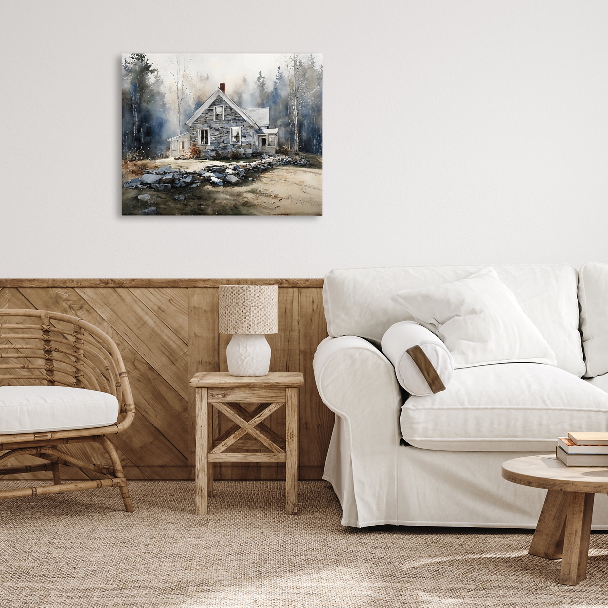 Stupell Industries Rustic Cottage Among the Trees Canvas Wall Art, design by Franklyn Gregory