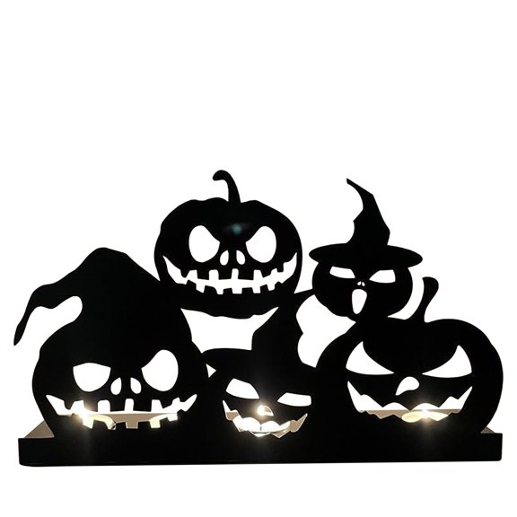 Nmdmisc Halloween Candlestick,Horror Atmosphere Projection Candles Stands,Ghost Candle Holder,Holiday Theme Decorative Ornaments for Homes/Hotel,Table Decor