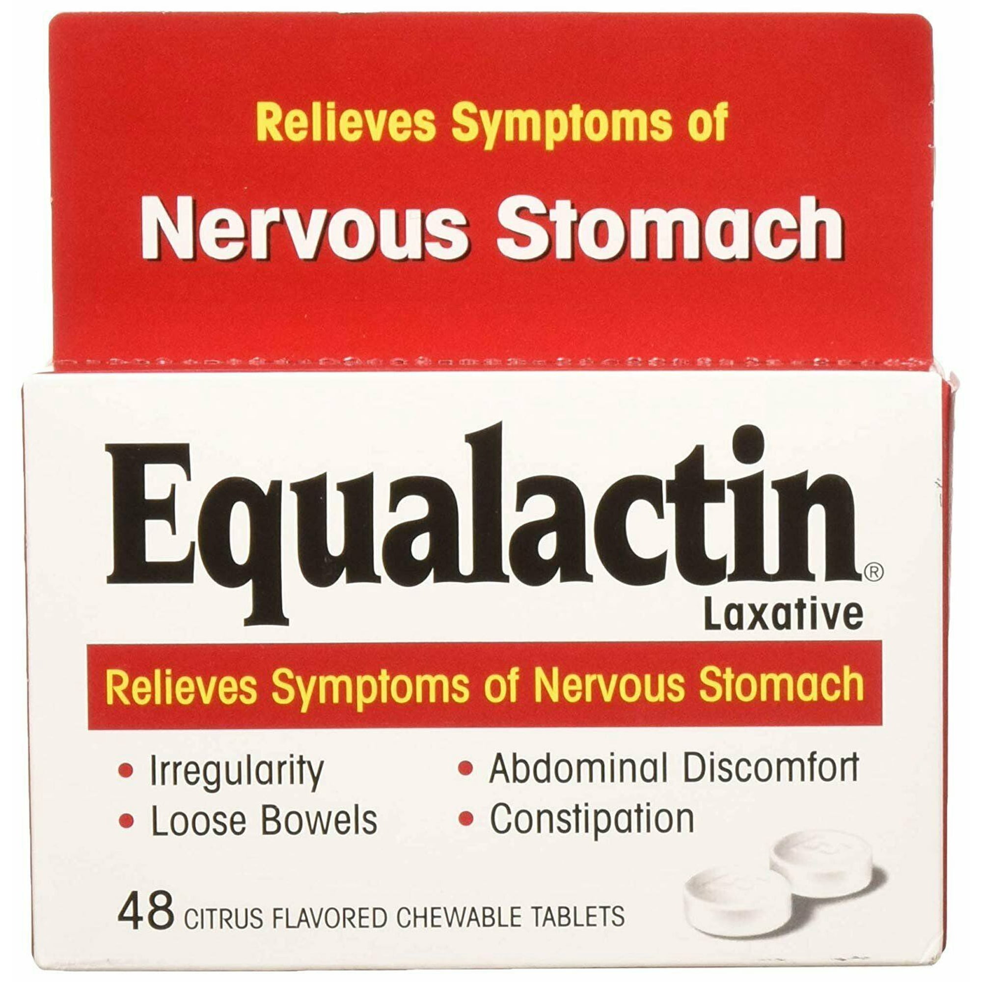 Equalactin Normal Bowel Movement Laxative Relief, Citrus, 48ct, 3-Pack