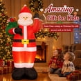 thumbnail image 2 of 8ft Christmas Inflatable Waving Santa with Gift Bag & LED Lights, Outdoor Indoor Xmas Decoration for Yard, Garden & Christmas Holiday Party, 2 of 12