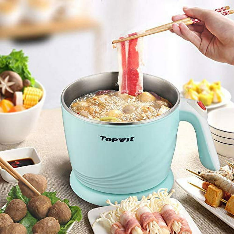 Topwit Electric Cooker Mini, Electric Cooker, Noodles Cooker, Electric  Kettle with Multi-Function for Steam, Egg, Soup and Stew with Over-Heating  & Boil Dry Pro…