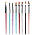 thumbnail image 1 of Soidarity Pinceles finos para uñas de 8 piezas para decoración de uñas, pincel de cristal, herramientas de manicura, mango acrílico, dibujo, pintura, Juegos de manicura Soidarity CE006398-00, 1 of 7