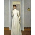 thumbnail image 2 of Khnopff, Fernand 19x24 Gold Ornate Wood Framed with Double Matting Museum Art Print Titled - Portrait of Marguerite, 2 of 4