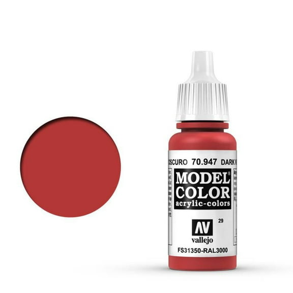 Vallejo Paint 70947 Model Color Paint, Vermillion
