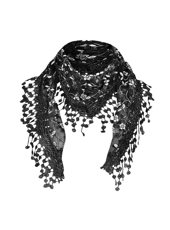Sheer Black Scarf