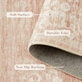 thumbnail image 3 of Garvee 10'x13' Area Rugs, Oriental Rug Floral Print Rugs Soft Washable Rugs for Living Room Bedroom Home Decor, Non-Slip Durable Carpet, Light Pink, 3 of 9