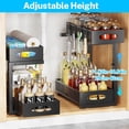 thumbnail image 2 of Organizador para debajo del fregadero, 2 niveles, almacenamiento extraíble con altura ajustable, estante deslizante de acero al carbono grueso debajo del gabinete para cocina, 2 of 4