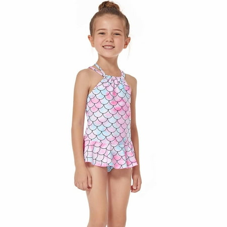 

PEONAVET Toddler Baby Girls Onepiece Swimsuit Infant Girl Ruffle Summer Swimwear Sleeveless Bathing Suit Little Girl Sunsuit - Summer Savings Clearance