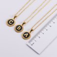 thumbnail image 4 of 26 English Letters (A-Z) Necklace For Women Titanium Steel Stainless Steel Pendant Necklace Pearl Shell Oil Drop Necklace As Gift For Wife , Daughter, Friend, 4 of 9