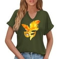 thumbnail image 6 of Craaazy Mardi Gras Shirts for Women Short Sleeve Casual Carnival Printed V-neck T-shirts Gifts, 6 of 6