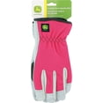 thumbnail image 5 of John Deere JD00016-WML Split Cowhide Leather Gloves - [1 Pair] Medium/Large Womens Work Gloves, Pink Black, 5 of 7