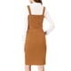 thumbnail image 3 of INSPIRE CHIC Vestido de tirantes con decoración de botones y lazo en la cintura S Marrón, 3 of 6