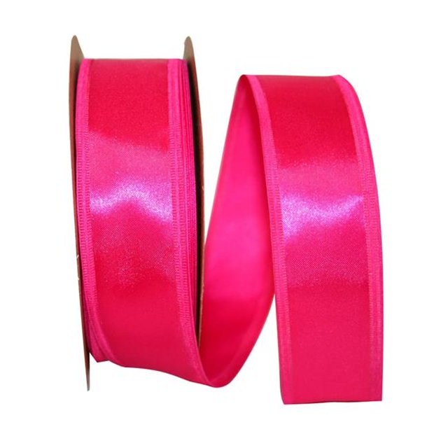 Reliant Ribbon 5102W-192-09C 10.5 in. 100 Yards Dyna Satin EZ Wired Edge Ribbon, Cyclamen