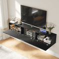 thumbnail image 4 of ​​FloatiCasa 70'' Floating TV Stand Wall-Mounted Entertainment Center Media Console with 3 Doors for TVs up to 75",for Living Room Bedroom Black, 4 of 17