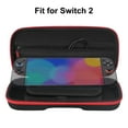 thumbnail image 3 of TSV Carrying Case Fit for Nintendo Switch 2 (2025), Portable Hard Shell Pouch Carry Cover Fit for Nintendo Switch 2 Accessories Holds 24 Game Card Slots, Red Zipper, 3 of 8
