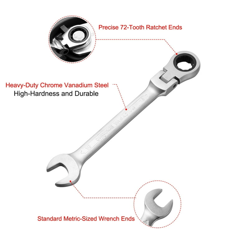 Haisstronica 12 In 1 Interchangeable Heads Ratcheting Combination