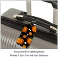 thumbnail image 3 of Square 2Pack PU Leather Pumpkin Cruise Luggage Tag with Privacy Cover and Name ID Tag for Travel Handbags Backpacks Luggage Tags, 3 of 6