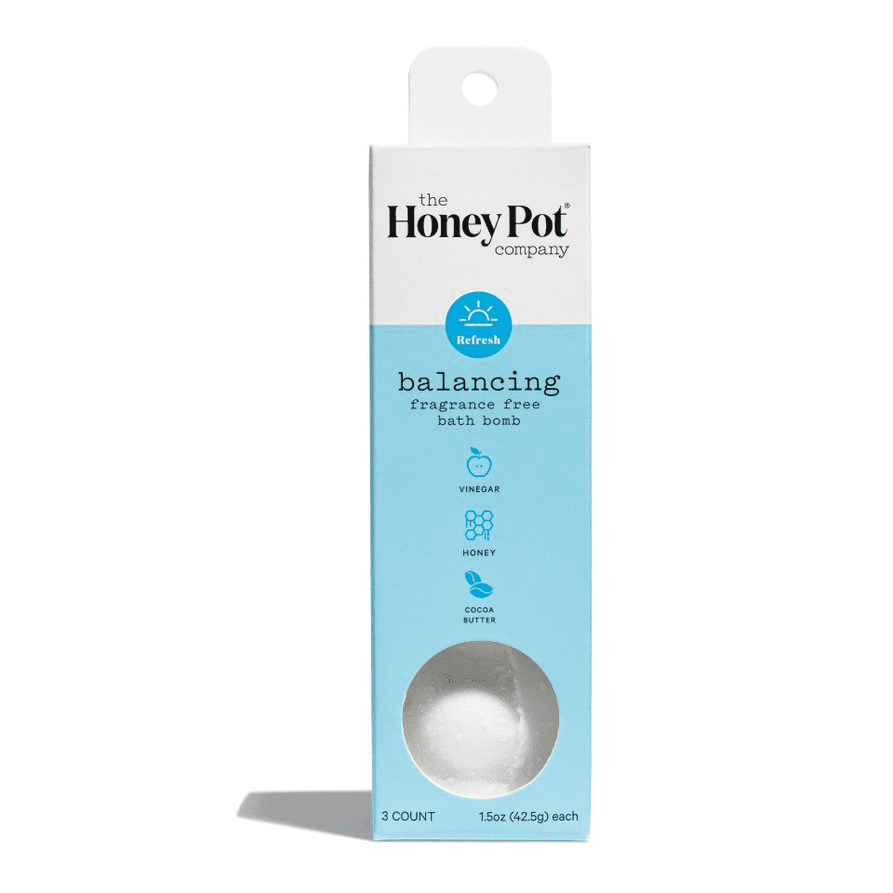 The Honey Pot Fragrance-Free Soothing Bath Bombs, 3 count