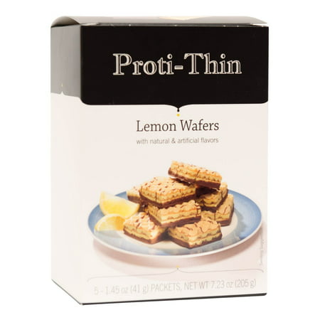 Proti-Thin - Protein Wafer Squares - Lemon - Diet Wafer Squares - Weight Loss Wafer Bars - 5 Count (The Best Lemon Squares)