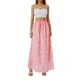 thumbnail image 1 of VISgogo Falda Midi de Verano para Mujer, Falda Elástica Hasta el Tobillo de Cintura Alta con Estampado Floral para Damas, Rosa, S/M/L/XL VISgogo  moda, 1 of 8