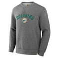 thumbnail image 2 of Men's Fanatics  Heather Gray Miami Dolphins Loop Terry Pullover Sweatshirt, 2 of 7