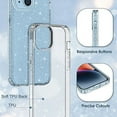 thumbnail image 5 of iPhone 14 Clear Glitter Case, Women Girls Protective ShockProof Case, Soft TPU Cover Crystal Bling Sparkle Slim Thin Protective Anti-Scratch Shock Absorption Cover for iPhone 14 6.1 inch, 5 of 5