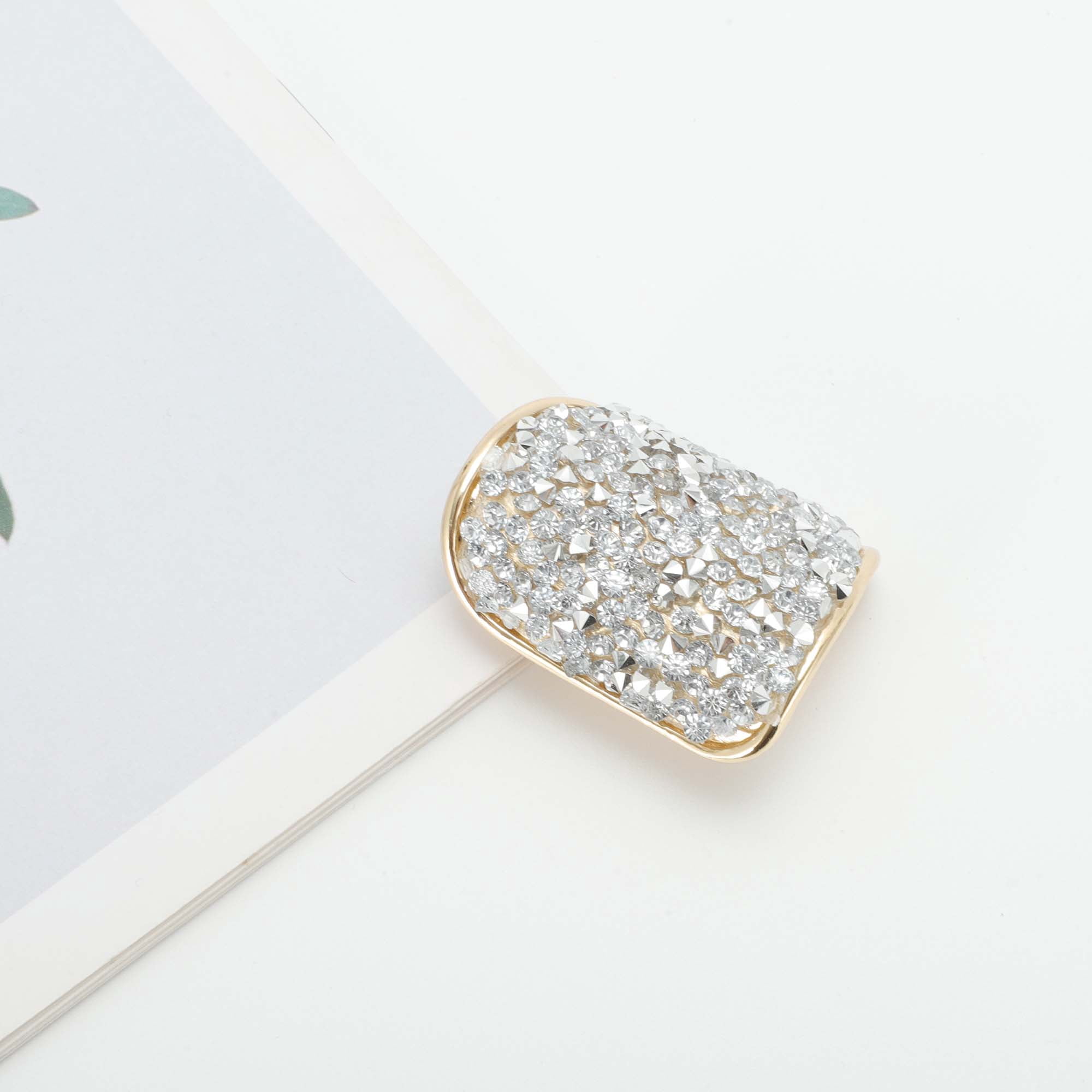 Unique Bargains Rhinestone Cloud-shaped Ponytail Buckle Hair Clip [Bell-shaped]