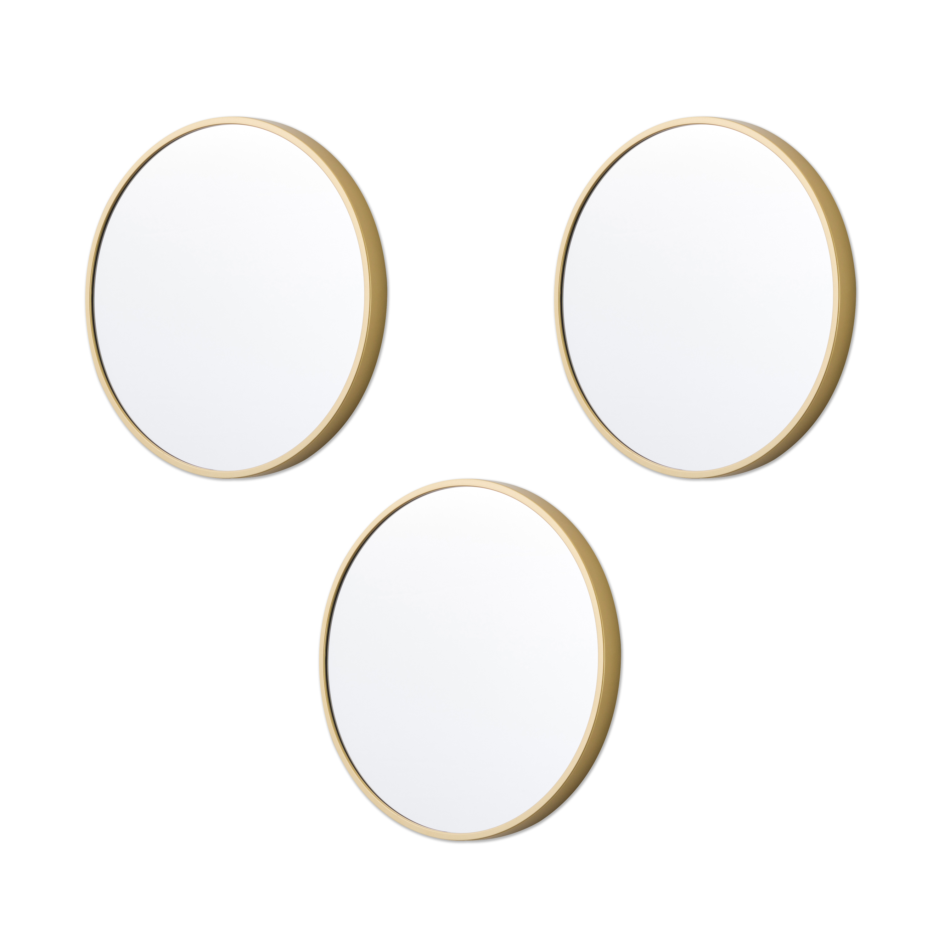 Mainstays Gold Round Decorative Wall Mirror Set, 3-Pack photo 5