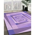 thumbnail image 3 of Ahgly Company Machine Washable Indoor Round Transitional Mauve Purple Area Rugs, 3' Round, 3 of 7