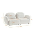 66.9" Loveseat Sectional Sofa, Teddy 2 Seat Couch with Back Pillows