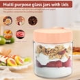 thumbnail image 2 of Grusce 4 Pcs Pots de Rangement pour Flocons d'Avoine en Verre Borosilicate Réutilisable Résistant à l'Humidité Pots Scellables Tubes en Verre Transparent avec Couvercles pour Stockage de Céréales Diverses Céréales, 2 of 5