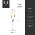 thumbnail image 4 of Viski Gold-Rimmed Crystal Champagne Flutes, Wedding Gifts, 8oz Set of 2, 4 of 6