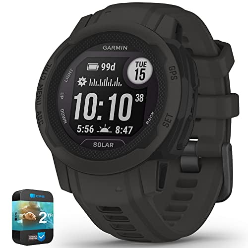 Garmin 010-02564-10 Pack de Grafito de Reloj Inteligente GPS Solar Instinto 2S de 40 Mm con Pack de Protección Mejorada CPS Premium de 2 Años