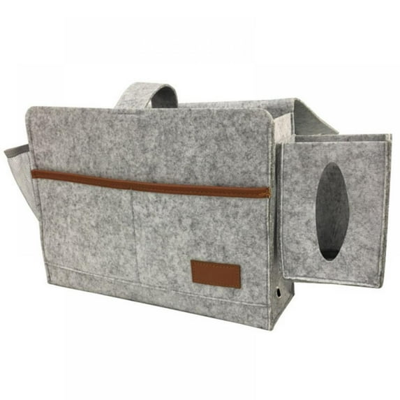 Felt Storage Caddy With Tissue Box And Water Bottle Holder