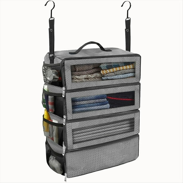 Organizadores de Ropa y Maletas Impermeables, Ideales para Viajeros y Estudiantes, Color Gris.