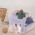 thumbnail image 3 of Small Animal Bed Breathable Cozy Hamster Nest for Small Animals Rabbit Guinea Pig Ferret Hedgehog Soft Pet Bed Hideout, 3 of 7