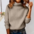 thumbnail image 2 of WTXUE Women's Oversized Ribbed Turtleneck Sweater&nbsp;Casual Fall Loose Knit Pullover Sweater Trendy Basic Jumper Top Long Sleeve Tops Winter Warm Comfortable Soft Layers Pullover Beige L, 2 of 9