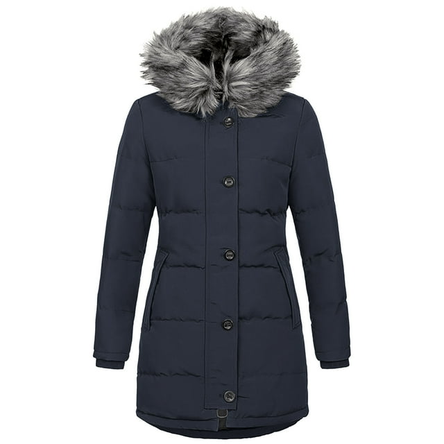 LOVZFMLL Cardigan pour Femmes Mode Femmes Cardigan à Capuche Solide Veste en Duvet Manteau Rembourré