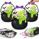 thumbnail image 1 of 10 PCS Halloween Bags Transparent Pumpkin Sealed Pouches With Handles Halloween Candy Gift Treat Bags, 1 of 5