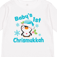 thumbnail image 4 of Inktastic Baby's 1st Chrismukkah with Cute Baby Penguin and Snowflakes Boys or Girls Long Sleeve Toddler T-Shirt, 4 of 5