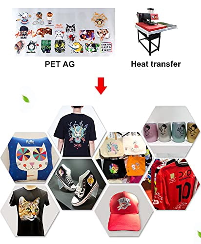 A3 DTF Printer Digital Transfer PET Film Clear Sheet Cold Peel, Heat Transfer Paper for Direct Printing