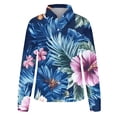 thumbnail image 4 of NuoCaiYun Women Shirts, Women'S Casual Fashion Hawaiian Print Single-Breasted Long-Sleeve Shirt with Lapel Collar, 4 of 6