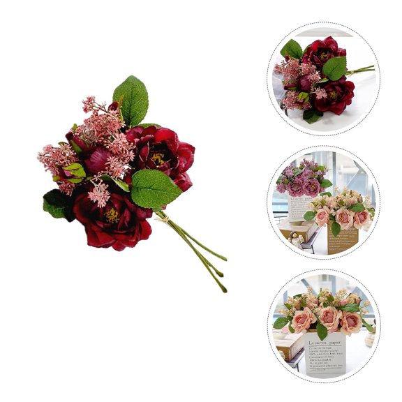 ETEREAUTY Wedding Bridal Bouquet Artificial Flowers Assorted Color Perfect for Party Decor