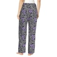 thumbnail image 3 of Daiia Purple Butterflies Women's Sleep Pant with Pockets and Drawstring,Pajama Pants-X-Large, 3 of 9
