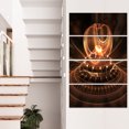 thumbnail image 1 of Moderne Fractal Brun Dom - Art sur Toile Abstrait Surdimensionné, 1 of 3
