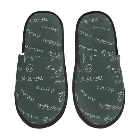

Slippers for Women/Men - formula equation math Print Soft Plush Warm Slip-on Slippers House Slippers Indoor House Shoes