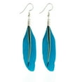 thumbnail image 1 of Multicolor Black Feather Dangle Earrings Bohemia Folk Style Silver Color Drop Earrings, 1 of 1