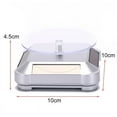 thumbnail image 3 of ​SENRISE ABS Solar/Battery Powered 360° Rotary Display Stand Turntable Display Jewelry Watch Phone Holder Round Gold, 3 of 5