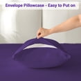 thumbnail image 6 of Viviland King Size Sheet Set - Soft King Bed Sheets - Brushed Microfiber Fitted Sheet with 15" Deep Pockets - Breathable 4 Pieces Sheet Set for King Bed - Bedding Sheets & Pillowcases, Purple, 6 of 8