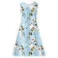 thumbnail image 6 of Delliss Girls Summer Sleeveless Dress Tropical Print Skater Twirly Dresses 4-14Years, 6 of 8